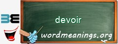 WordMeaning blackboard for devoir